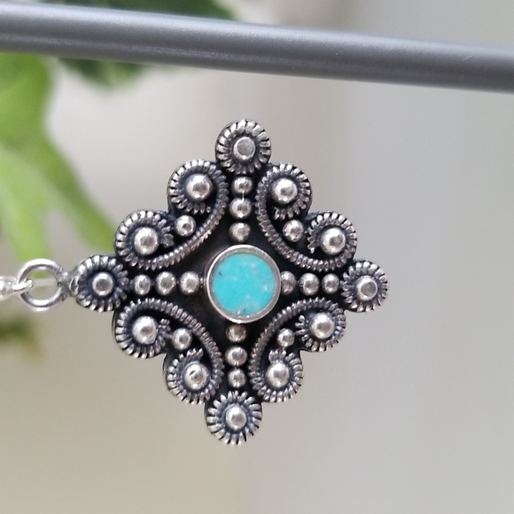 925 silver and turquoise earrings - Picture 3 of 5